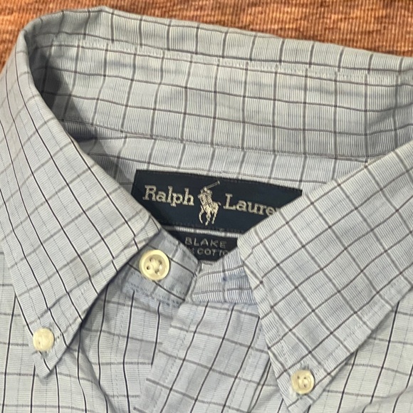 Polo Ralph Lauren Blake Blue Mens Dress Button Down Preppy Shirt - Picture 3 of 6